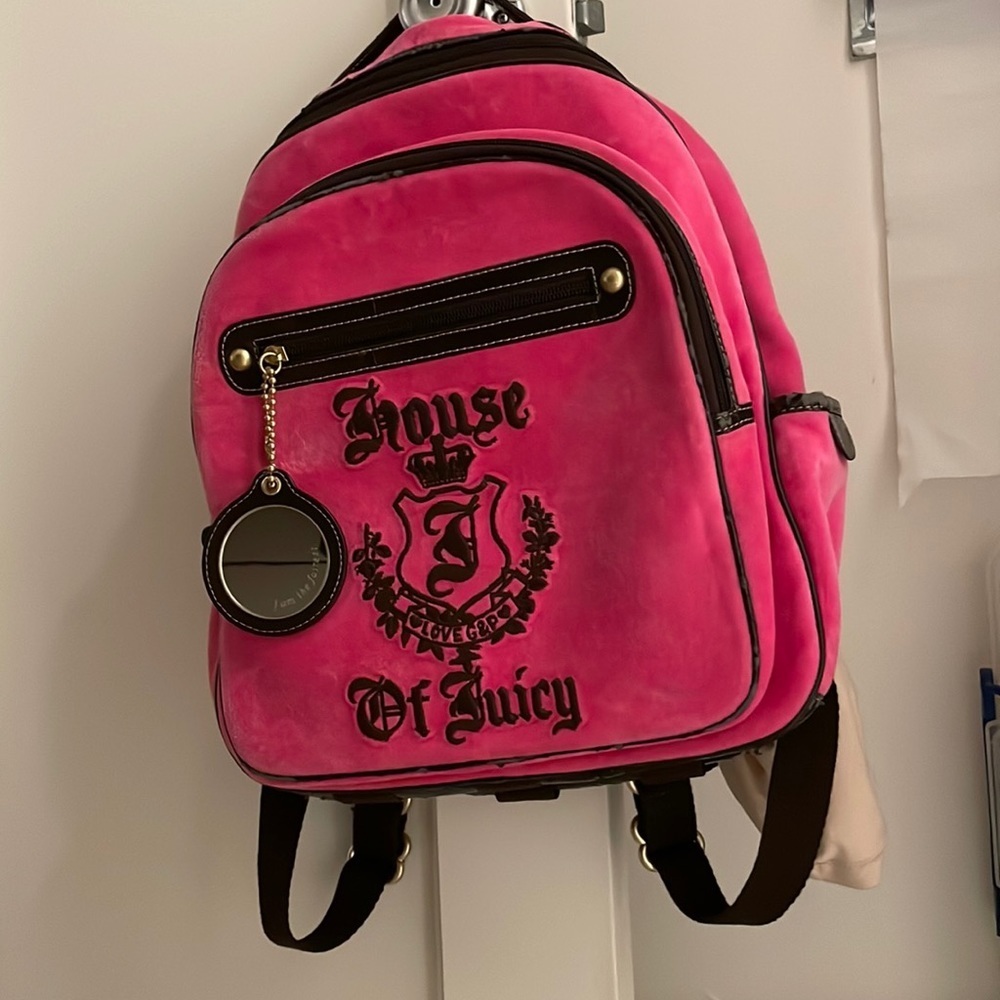 Juicy Couture 💖 Vintage Y2K Preppy Velour backpack